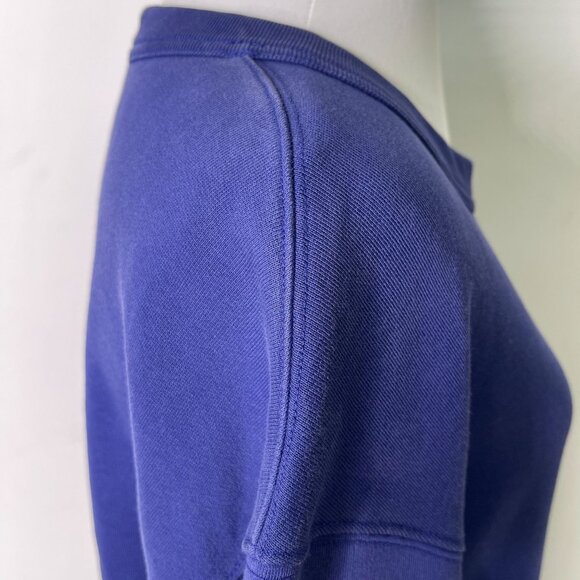 Acne Studios Women's Blue Crewneck 100% Cotton Fairview Face Sweater Size Small - Picture 10 of 11